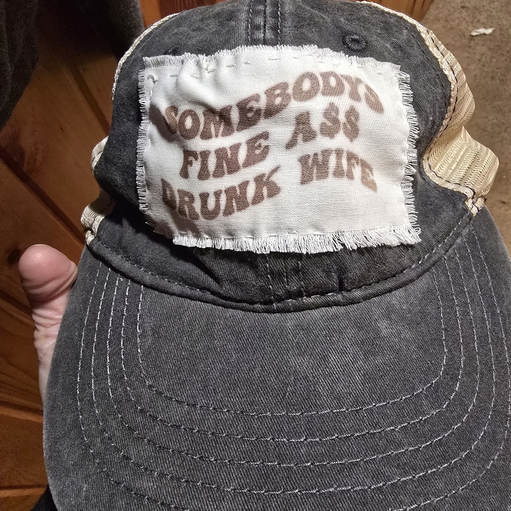 Gray Boutique Trucker Baseball Cap Hat with Patch